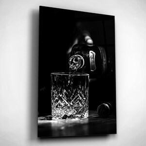 Custom floating acrylic print whisky poster |  bar cart print| cocktail wall art| vintage bar decor | vintage sign