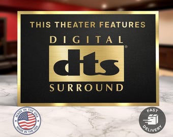 Digital dts home movie theater sign