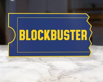 Blockbuster retro movie theater sign