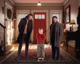Custom home alone life size christmas cutouts|  kevin | marv | harry | michael | outdoor and indoor holiday decor | holiday decorations |
