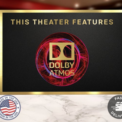 Dolby Atmos Home Movie Theater Sign Etsy