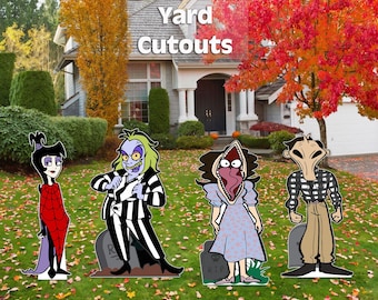 Beetlejuice halloween cutouts | indoor/outdoor decorations | yard signs |