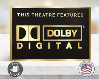 Dolby digital  home movie theater sign