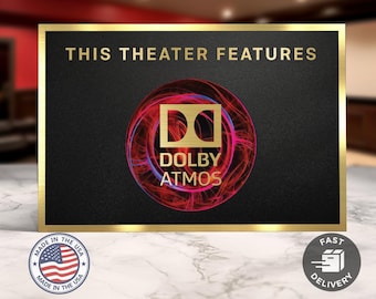 Dolby atmos home movie theater sign