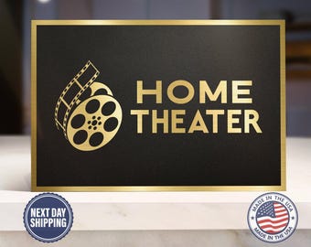 Home movie theater sign