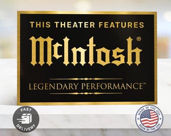 Mcintosh home movie theater sign