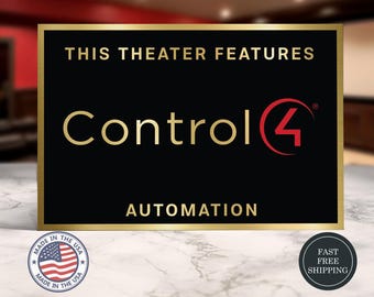Control 4 home movie theater sign
