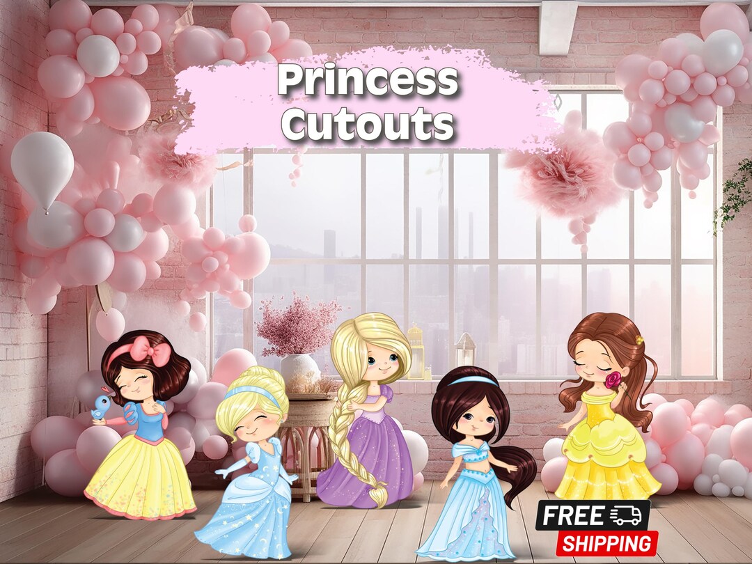 Disney Princess Cutouts Princess Birthday Party Decor Kids Party Decor ...