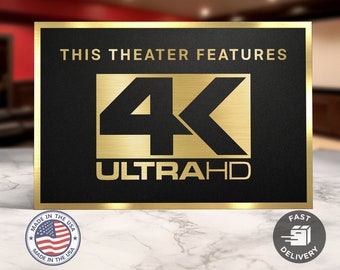 4K Ultra HD Home Movie Theater Sign