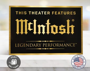 Mcintosh home movie theater sign