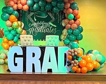 Large GRAD Table Base Foam Letters | 8” deep letters | Party Decor | High School Graduation