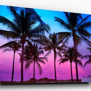 Custom floating acrylic print miami beach | wall art | wall decor | miami sunset | south beach