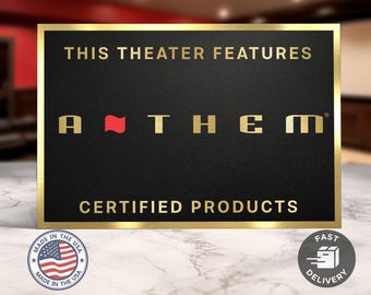 Anthem home movie theater sign