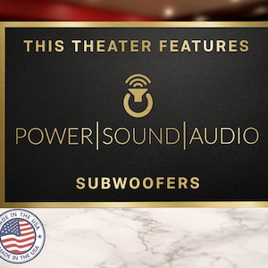 Power Sound Audio Home Movie Theater Sign