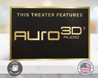 Auro3d home movie theater sign