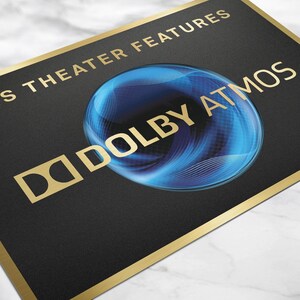 Dolby atmos home movie theater sign | cinema sign | theater sign | movie room sign | vintage sign image 2