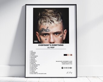 Lil Peep - Everybody's Everything | Lil Peep Album Poster | Rap Home Decor | Album Canvas | Digital Print | Album Cover Poster
