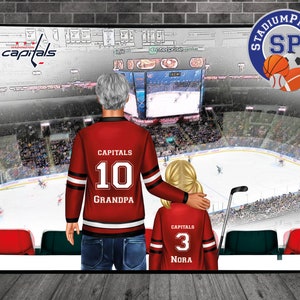 Hockey, Washington Capitals Stadium, Hockey team print, Personalized print, Couple gift, Hockey fans, Hockey gift, Custom print
