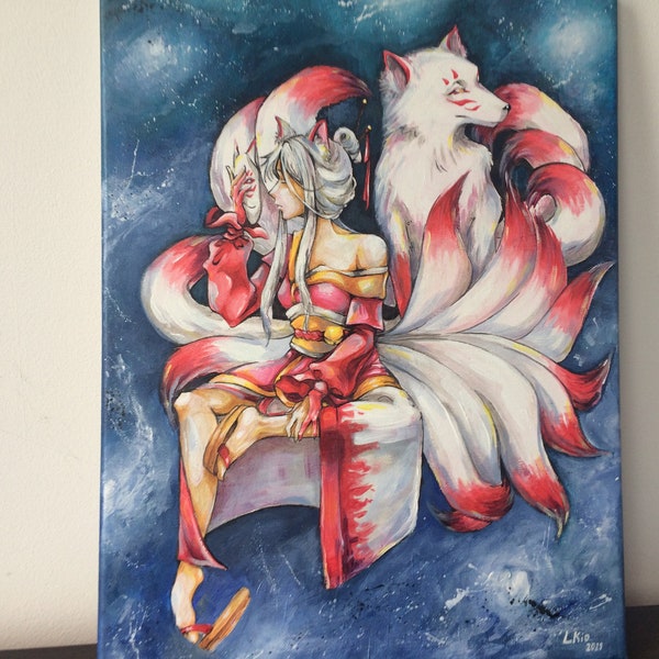 Kitsune Painting Etsy