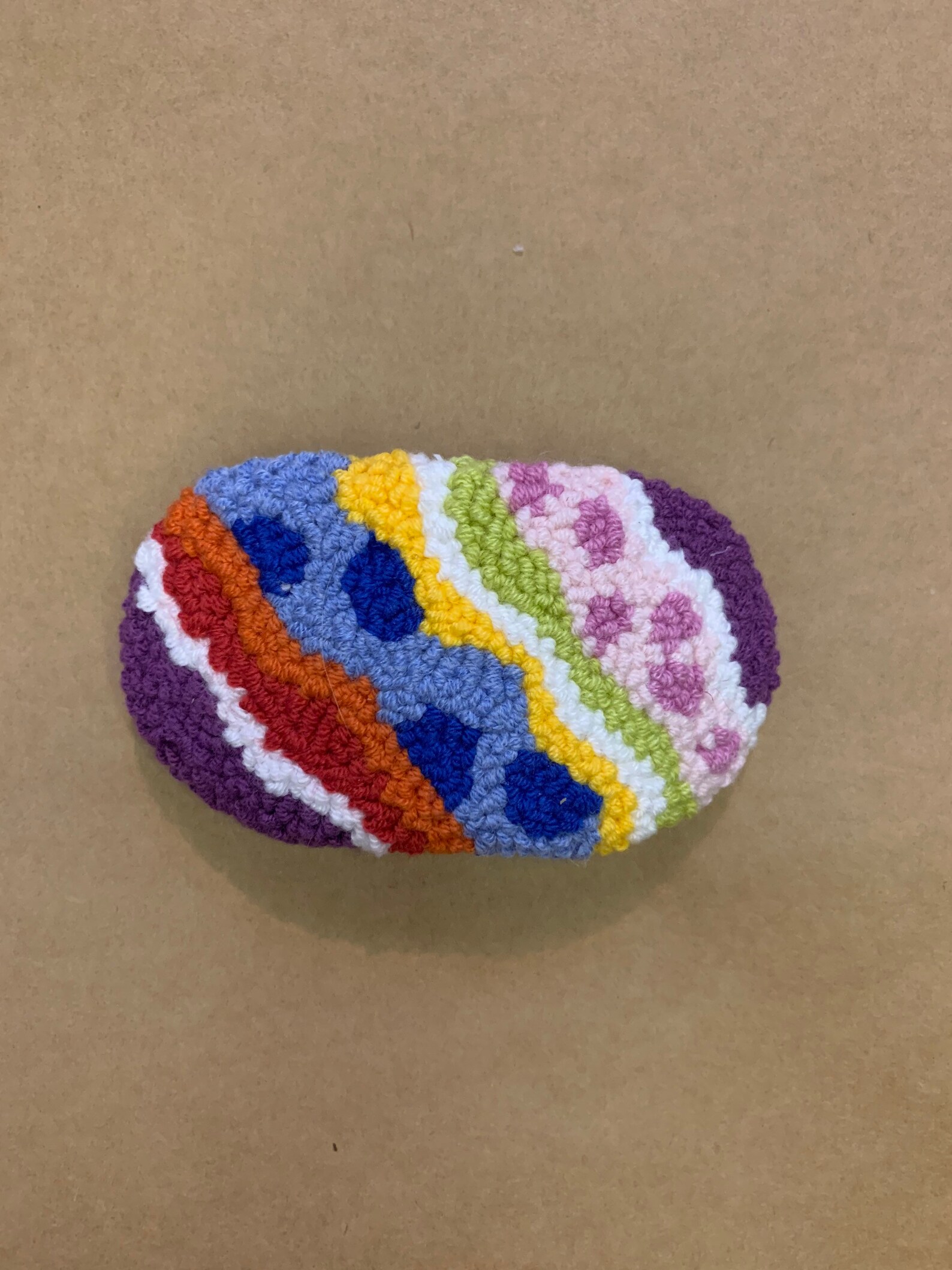 Punch Needle Hair Barrette Handmade Tufted Punch Needle Clip Etsy