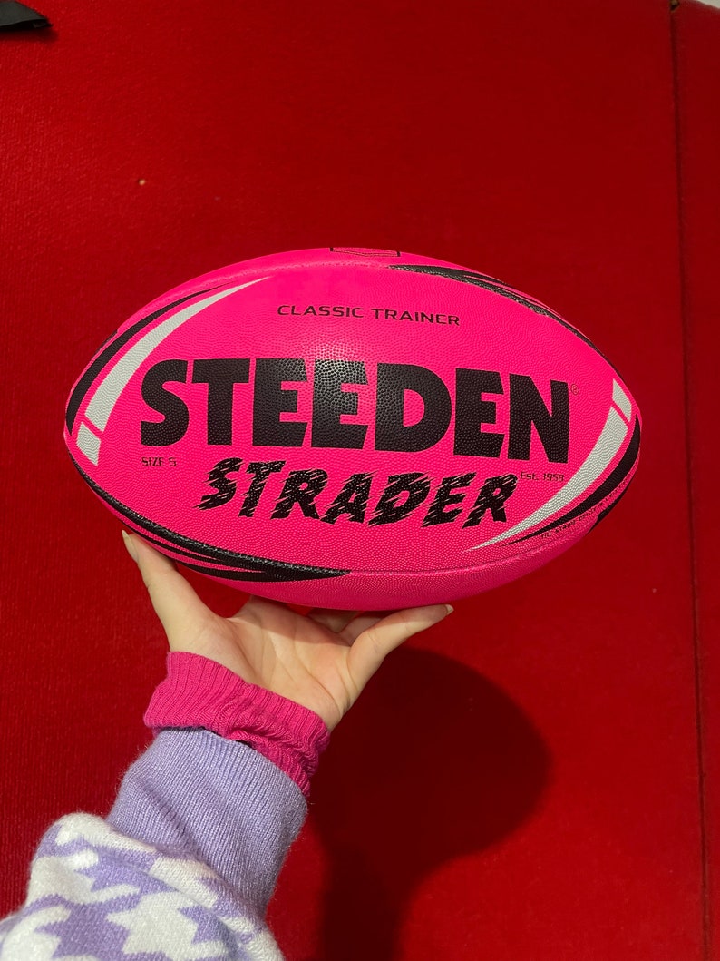 Personalised Pink Steeden Rugby League Balls (Size 5) image 8
