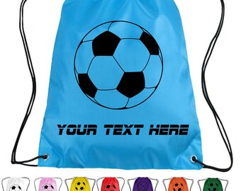 Personalised Soccer Drawstring Bag