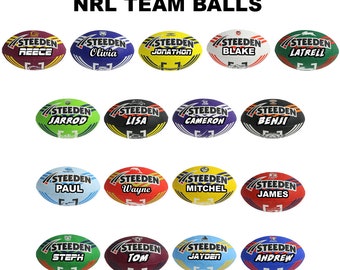 Personalised Official NRL Team balls (11inch mini ball)