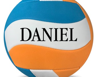 Ballon de volleyball personnalisé Spalding bleu/blanc/orange (taille 5)