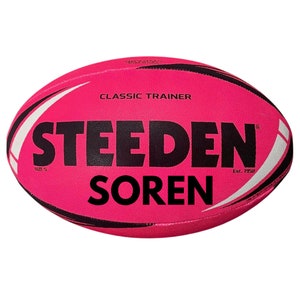 Personalised Pink Steeden Rugby League Balls (Size 5) image 1