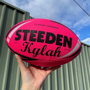 Personalised Pink Steeden Rugby League Balls (Size 5) image 3