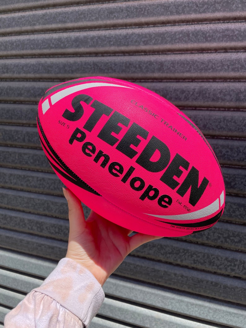 Personalised Pink Steeden Rugby League Balls (Size 5) image 4