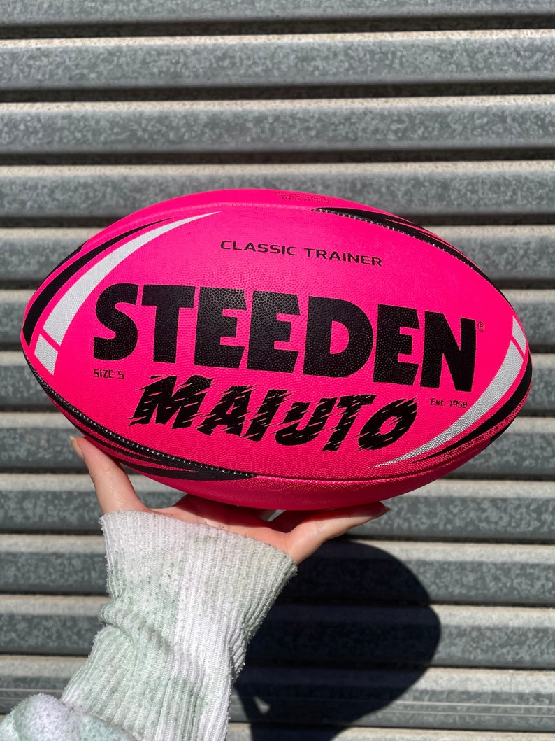 Personalised Pink Steeden Rugby League Balls (Size 5) image 7