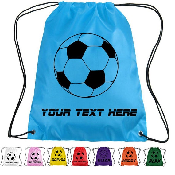 Personalised Soccer Drawstring Bag Etsy Australia