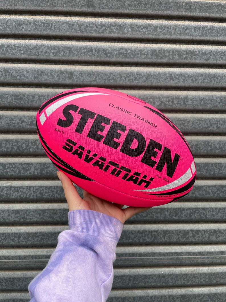 Personalised Pink Steeden Rugby League Balls (Size 5) image 6