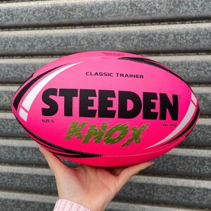 Personalised Pink Steeden Rugby League Balls (Size 5) image 9
