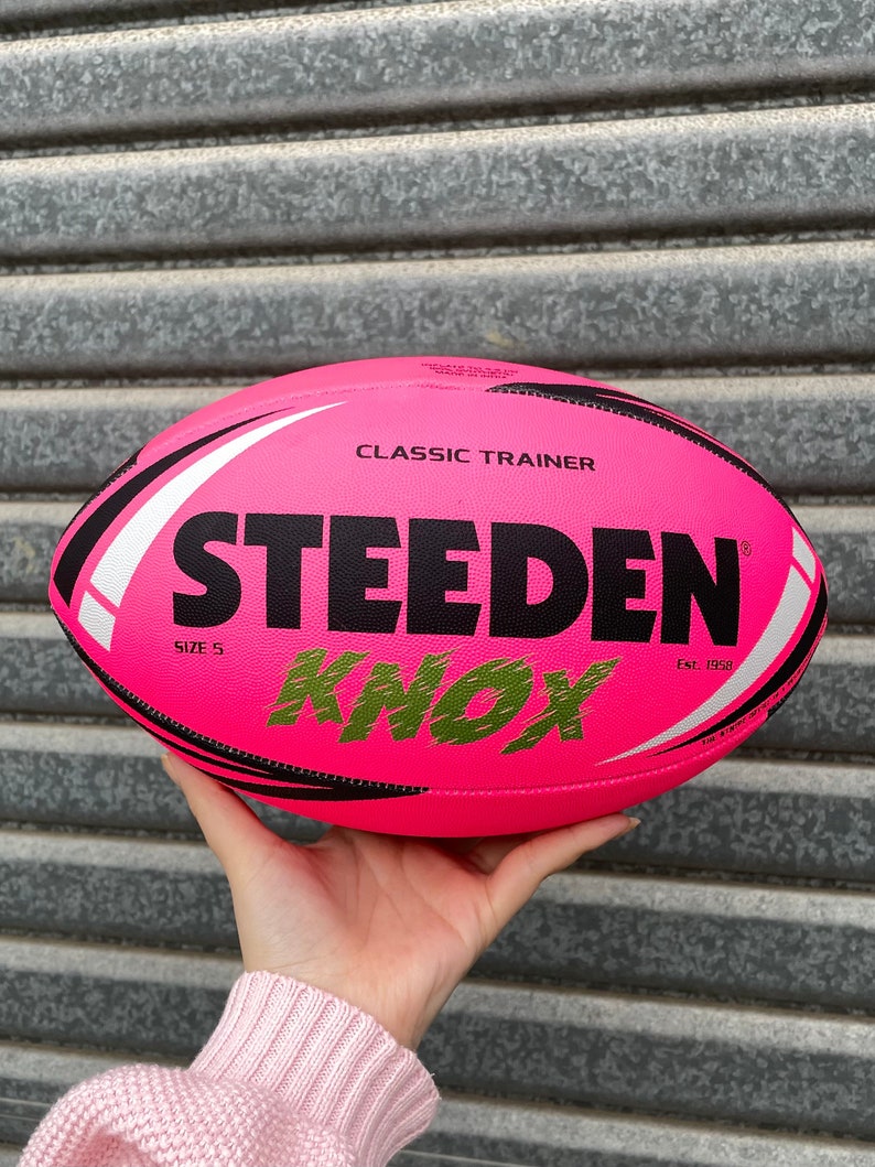 Personalised Pink Steeden Rugby League Balls (Size 5) image 9