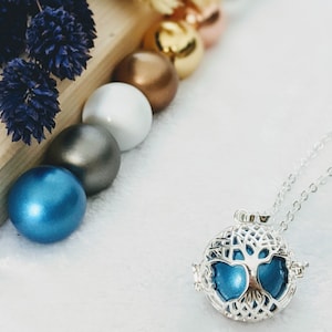 Bola Pregnancy Cage Silver TREE OF LIFE | Pregnant Woman Necklace | Gift idea for future mother | Personalized Pregnancy Necklace