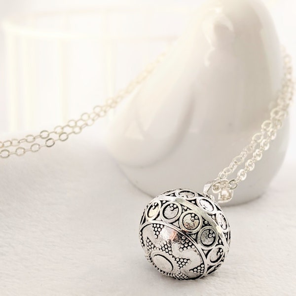 Bola de Grossesse Argent - Collier Femme Enceinte - Arabesques & Cercles