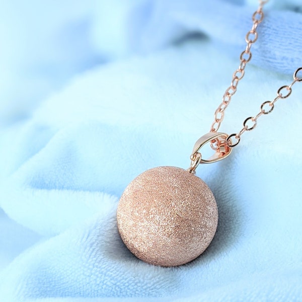 Bola de Grossesse Or Rose SOLEIA | Collier Femme Enceinte | Idée cadeau future maman | Collier de Grossesse