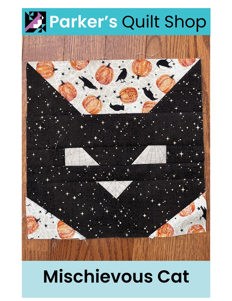 Mischievous Cat Face Quilt Block Pattern Etsy