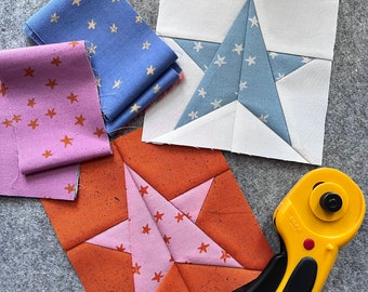 Five Pointed Star Quilt Block Pattern