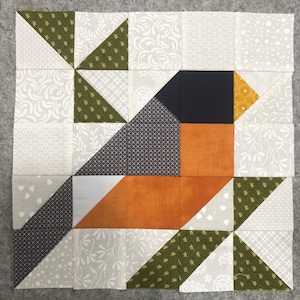 Robin Song Bird Quilt Block