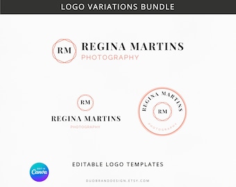 Feminine Logo Template Bundle – Modern Canva Design (Digital Download)