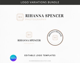 Editable Canva Logo Templates – Modern Feminine Design (Digital Download)