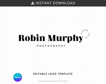 Feminine Minimal Logo Template – DIY Brand Design (Digital Download)