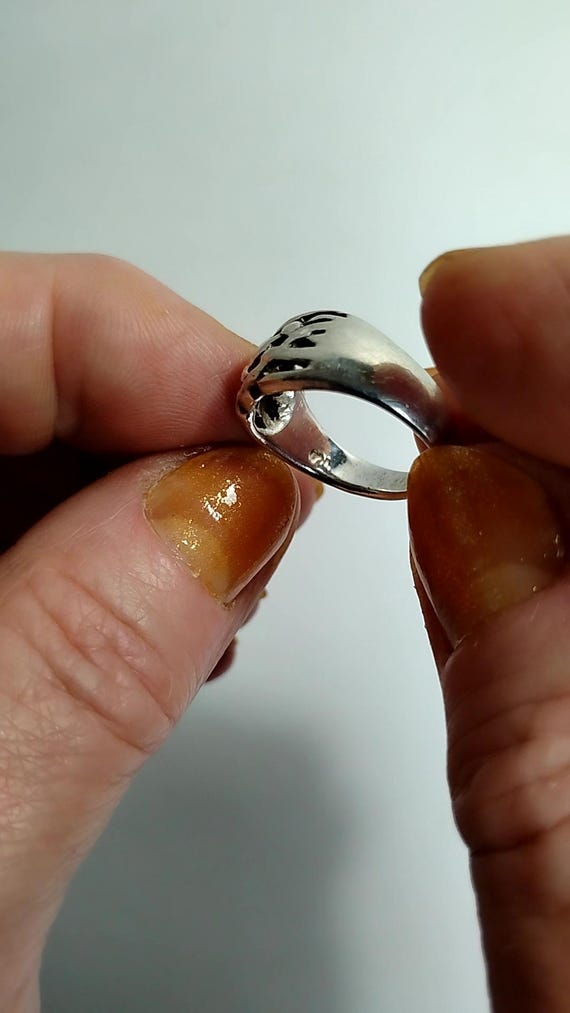 Solid Sterling Silver 925 Woven Design Ring Band,… - image 7