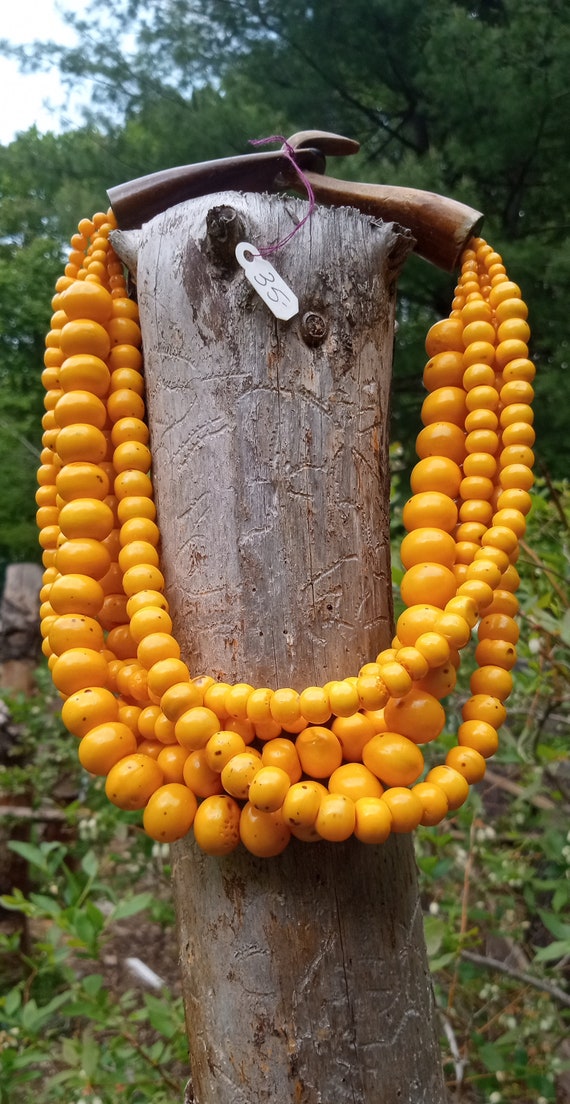 Happy Tropical Yellow Stone Beads Multistrand Nat… - image 3