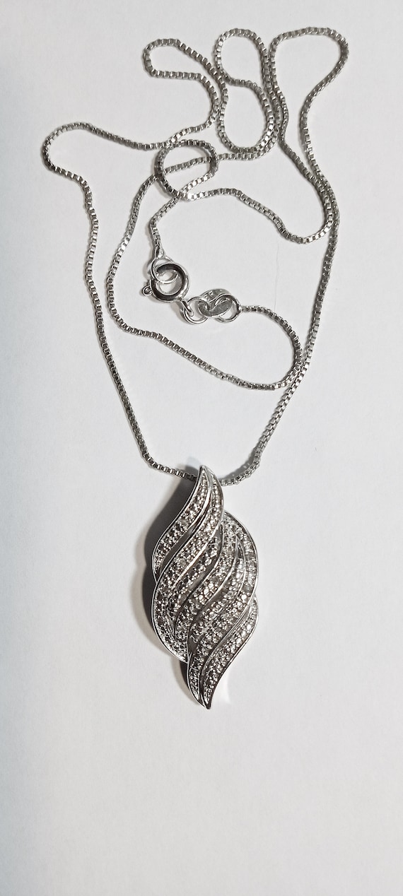 PANETTA Signed Rhinestone Silver Tone Modernist H… - image 8