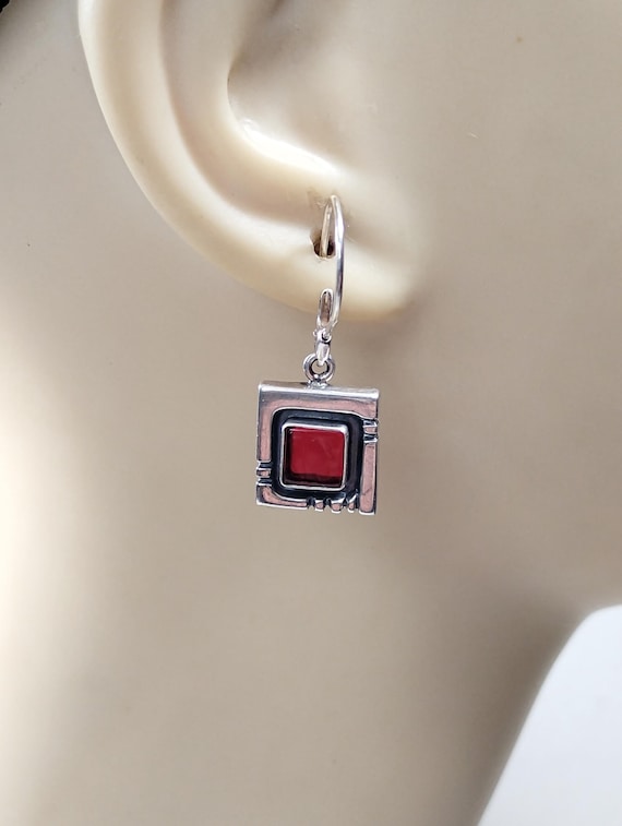 Beautiful Sterling Silver 925 Ruby Imitation Pend… - image 3