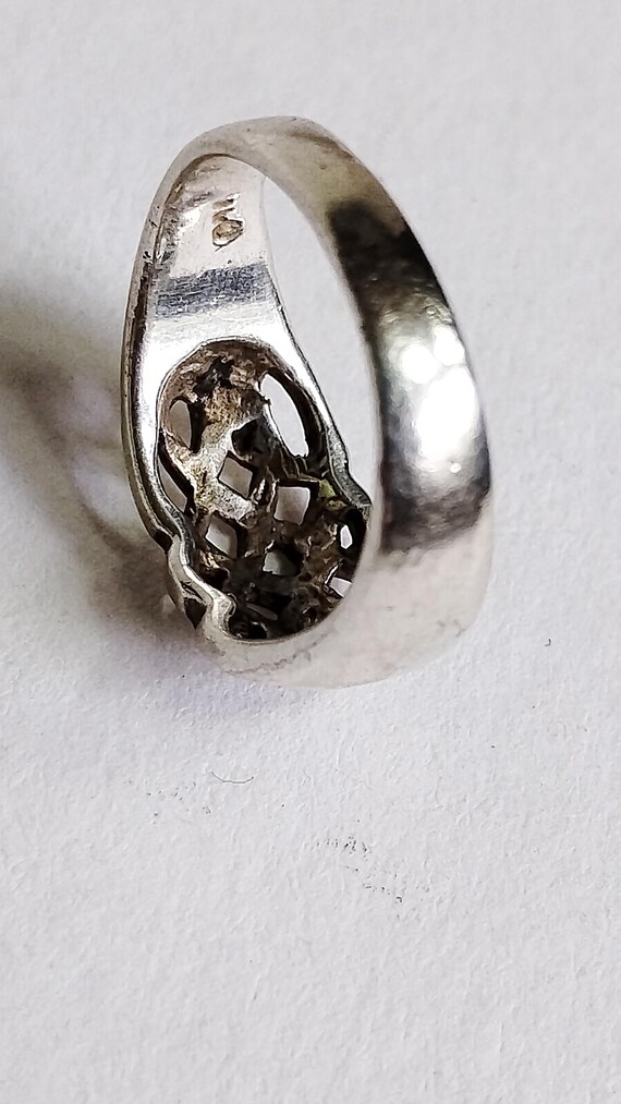 Solid Sterling Silver 925 Woven Design Ring Band,… - image 5